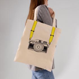 

Сумка-шоппер "Фотоаппарат", белая, без молнии, 32 х 40 см