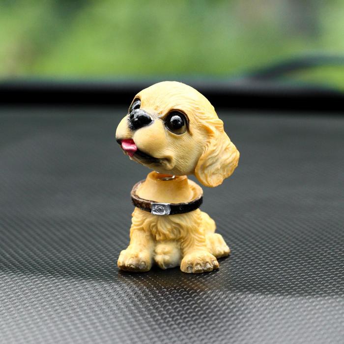 Собака на панель авто, качающая головой, мини, спаниель подвеска в авто на присоске мини футболка