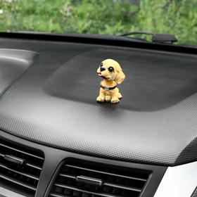 Собака на панель авто, качающая головой, мини, СП 29 Ош