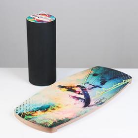 

Доска балансировочная балансборд "Snowboard" 76 х 35 х 1,5 см, диаметр валика 16 см