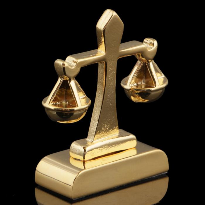 Сувенир знак зодиака «Весы», 5×2×5 см, с кристаллами Сваровски