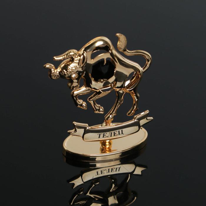 

Сувенир знак зодиака «Телец», 4×6×9 см, с кристаллами
