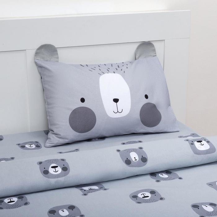 Постельное белье «Этель» 1,5 сп Gray bear 143х215 см, 150х214 см, 50х70 см -1 шт