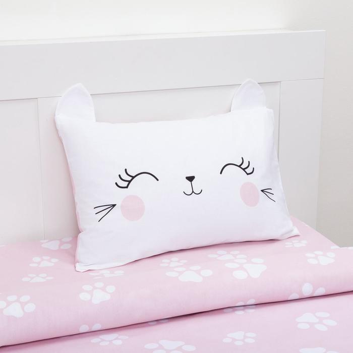 Постельное белье Этель 1,5 сп Pink cat 143х215 см, 150х214 см, 50х70 см -1 шт, 100% хл, бязь