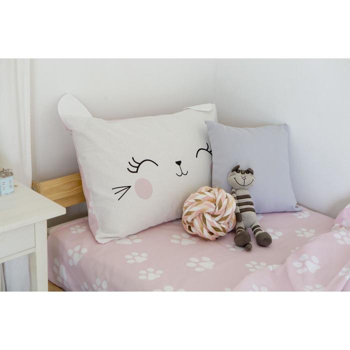 Постельное белье Этель 1,5 сп Pink cat 143х215 см, 150х214 см, 50х70 см -1 шт, 100% хл, бязь