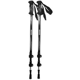 Треккинговые палки Novus NTP-02, телескопические 18/16/14 мм, flip lock, размер 65-135 см, цвет чёрный