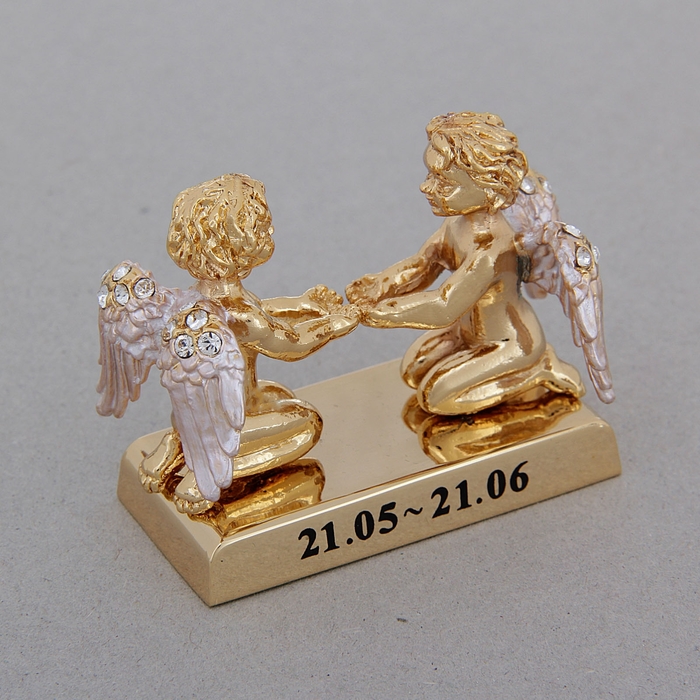 Сувенир знак зодиака «Близнецы», с кристаллами Сваровски