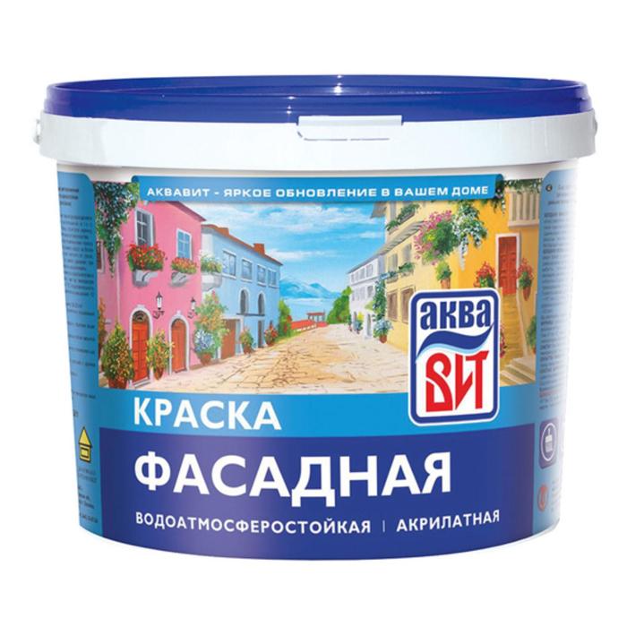 Краска фасадная АкваВИТ супербелая ВАК-25  13 кг