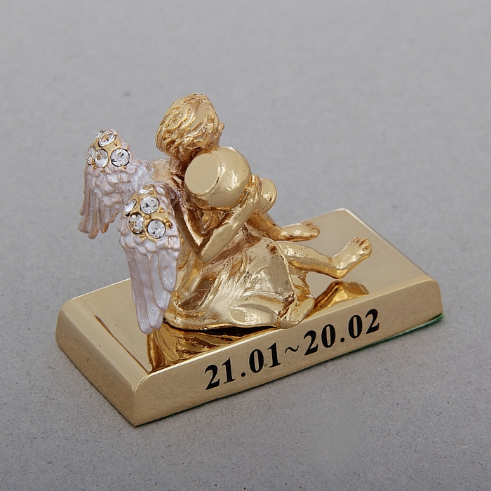 Сувенир знак зодиака «Водолей», с кристаллами Сваровски