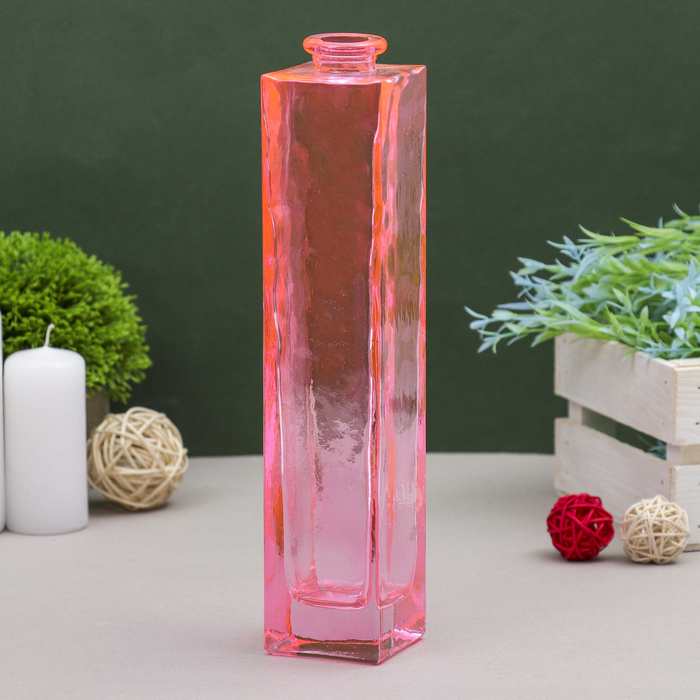 Ваза "Нарцисс" розовая, прозрачная, 0,45 л