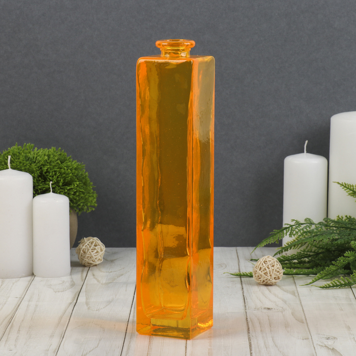 Ваза "Нарцисс" оранжевая, прозрачная, 0,45 л