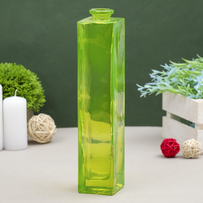Ваза "Нарцисс" салатовая, прозрачная, 0,45 л