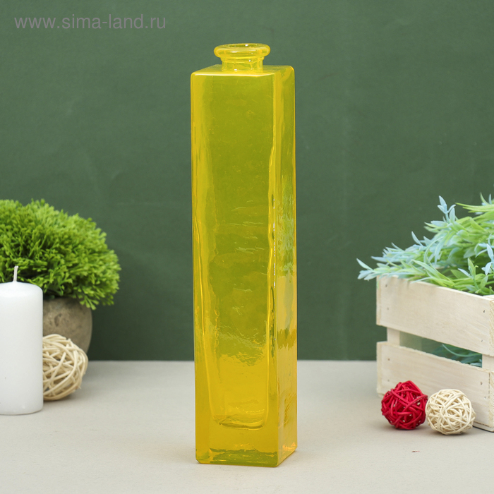 Ваза Нарцисс жёлтая, прозрачная, 0,45 л