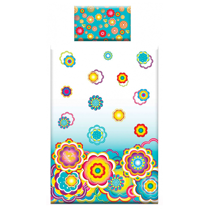 Постельное бельё Ch-Chups "Цветы на бирюзе" 1,5 сп., размер 145х210 см, 150х215 см, 50х70 см-1 шт.