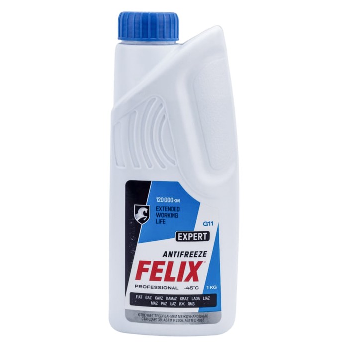 Антифриз FELIX EXPERT - 45, G11, синий, 1 кг антифриз felix prolonger 40 зеленый g11 1 кг