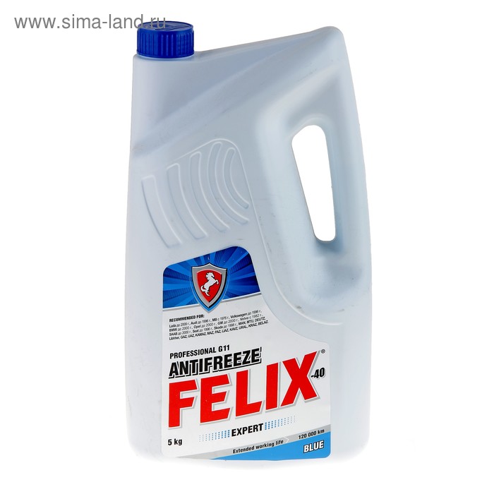 Антифриз FELIX EXPERT ТС синий, 5 кг антифриз felix energy 45 желтый 5 кг