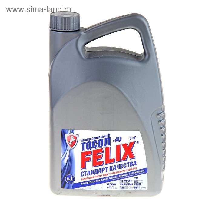 Тосол FELIX-40 СТАНДАРТ ТС, 3 кг жидкость охлаждающая тосол 45 felix 5 кг