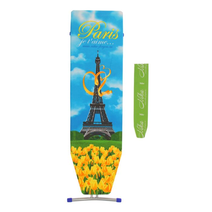 Доска гладильная "Ника 4" 122,5х34,5 см, положения высоты 70, 80 см, выдвижная подставка, удлинитель 2,2 м, цвет МИКС