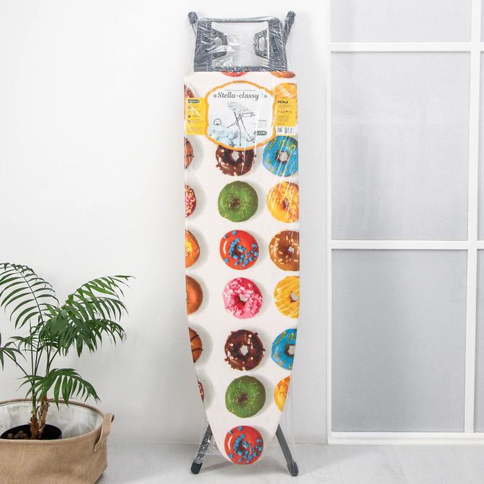 Доска гладильная "Стелла-Классик 1" 122х34,5 см, регулируемая высота до 90 см, европодставка, цвет МИКС