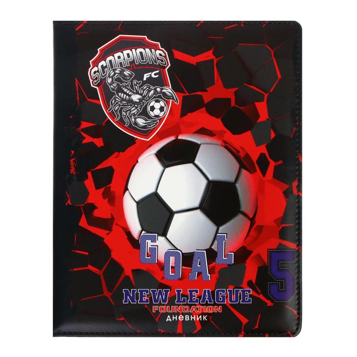 

Дневник универсальный для 1-11 классов Football Club, твёрдая обложка, искусственная кожа с поролоном, ляссе, 48 листов