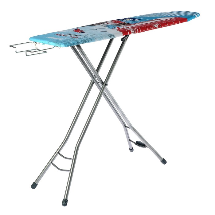Доска гладильная "Эльза-Юниор" 122х34 см, регулируемая высота до 90 см, подставка, цвет МИКС