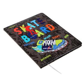 

Дневник универсальный для 1-11 классов Skateboard, твёрдая обложка из искусственной кожи с поролоном, цветная печать, ляссе, 48 листов