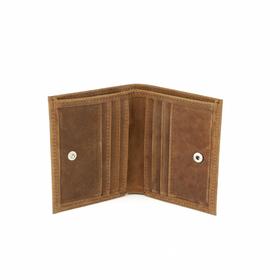 

Портмоне Пр905, кнопка, 8 карманов, н/к коричн.крэйзи хорс