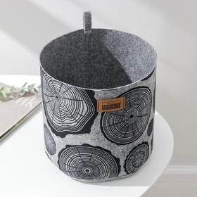 

Корзина для хранения EcoPrint «Спил», 8 л, 24×24×22 см, цвет светло-серый