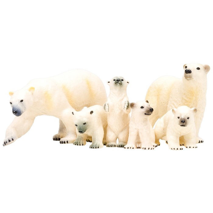 фото Набор фигурок: семья белых медведей, 6 предметов masai mara