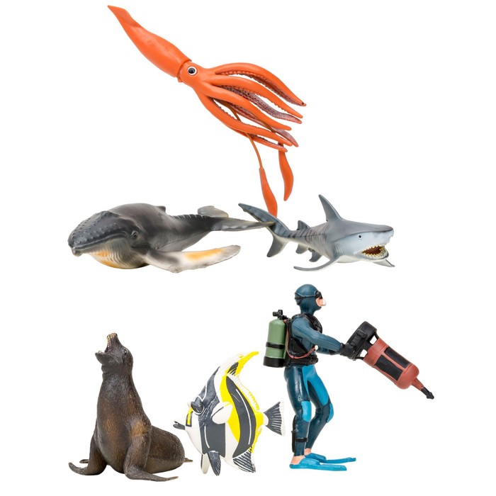 Набор фигурок «Мир морских животных», 6 фигурок