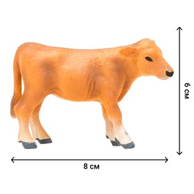 Набор фигурок, 6 предметов: фермер, корова с теленком, ограждение-загон, инвентарь от Сима-ленд