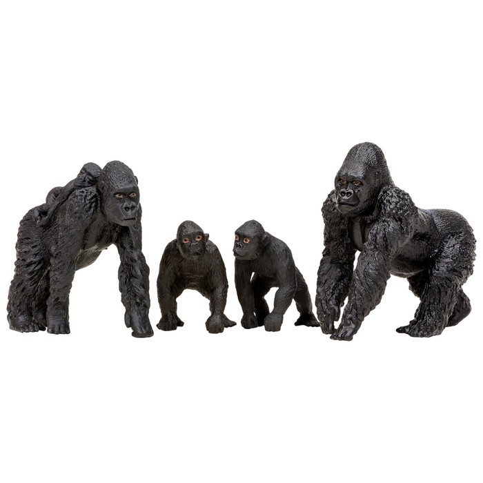 Набор фигурок «Мир диких животных: семья горилл», 4 предмета набор фигурок семья горилл 4 предмета