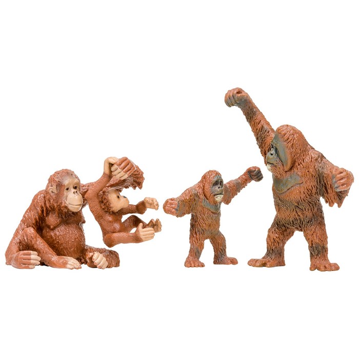 Набор фигурок «Мир диких животных: семья орангутангов», 4 предмета набор фигурок семья орангутангов 4 предмета
