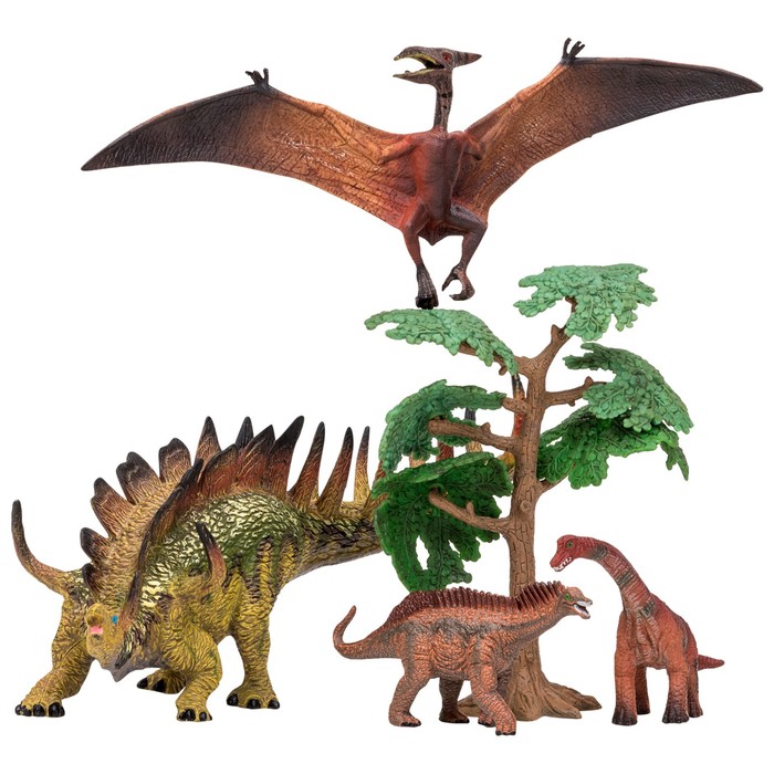 фото Набор фигурок: птеродактиль, кентрозавр, диплодок, амаргазавр, 5 предметов masai mara