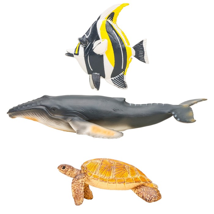 фото Набор фигурок: кит, морская черепаха, мавританский идол, 3 предмета masai mara