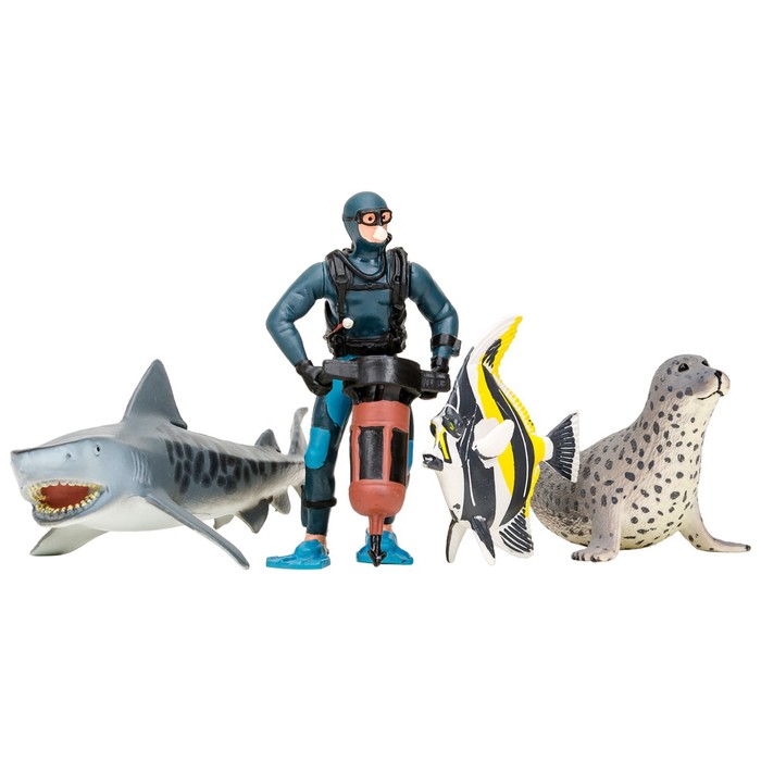 Набор фигурок «Мир морских животных», 4 фигурки цена и фото