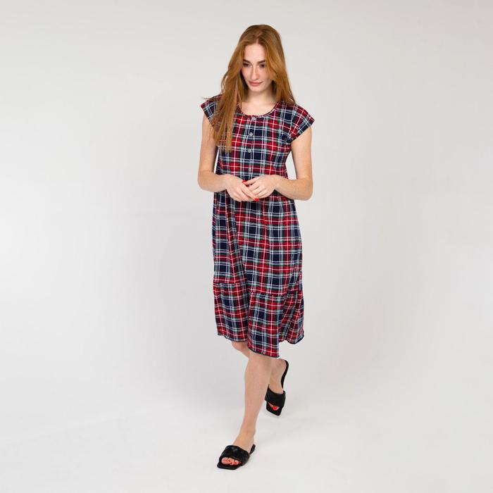 фото Платье женское шанталь tartan, цвет красный, размер 46 руся