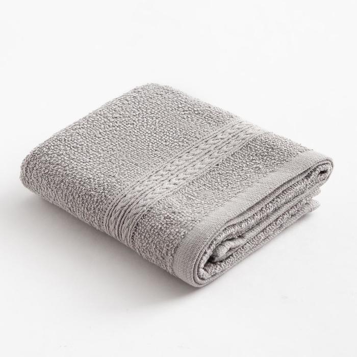 фото Полотенце махровое "выгода" 30х50 см, цв. серый 100% хлопок