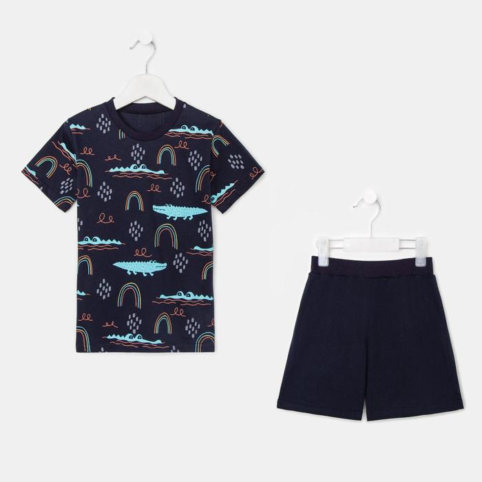 фото Костюм для мальчика, цвет тёмно-синий, рост 110 см (38) растёмка