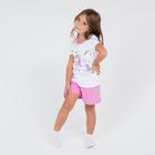 Пижама для девочки, цвет белый/розовый, рост 98 см (34) - Фото 2