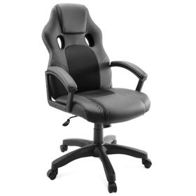 

Кресло игровое PROF 34-11 черный/черный, экокожа