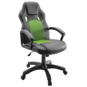 

Кресло игровое PROF 34-17 черный/лайм, экокожа