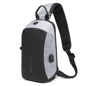 

Рюкзак молодежный на 1 лямке с USB BANGE серый, 10"