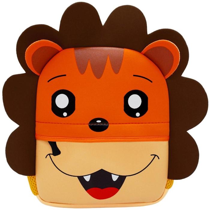 Рюкзак детский, отдел на молнии, наружный карман, цвет оранжевый/коричневый, «Лев»