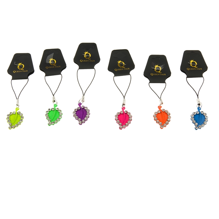 Подвеска для телефона "Листочек", цвета МИКС