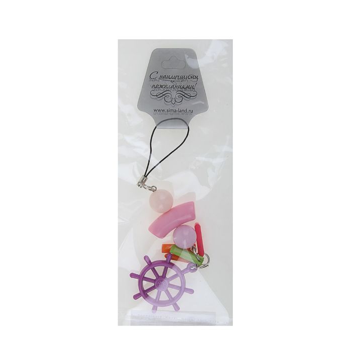 Подвеска для телефона "Штурвал", цвета МИКС