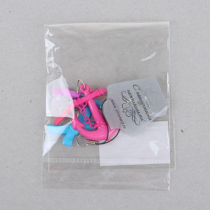 Подвеска для телефона "Якорь", цвета МИКС