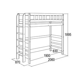 

Двухъярусная кровать №4 из массива древесины, 800 × 1900 мм, 1500 × 1900 мм, цвет белый