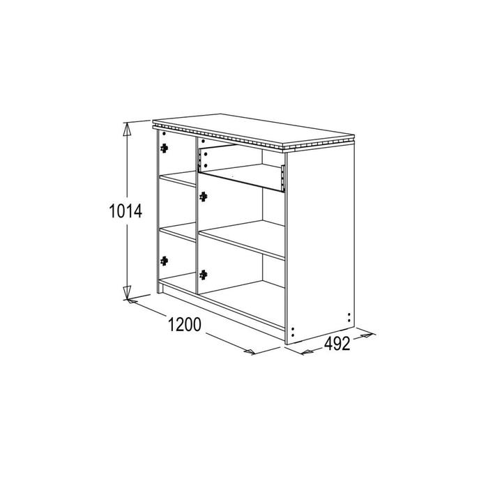 

Комод №4 «Ольга 13», 1200 × 492 × 1014 мм, цвет ясень анкор тёмный / ясень анкор светлый