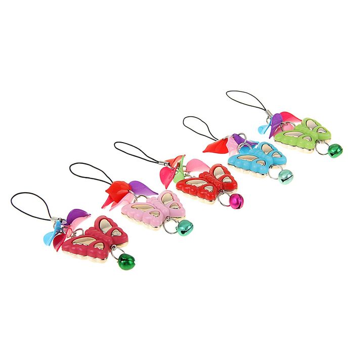 Подвеска для телефона "Бабочка", цвета МИКС